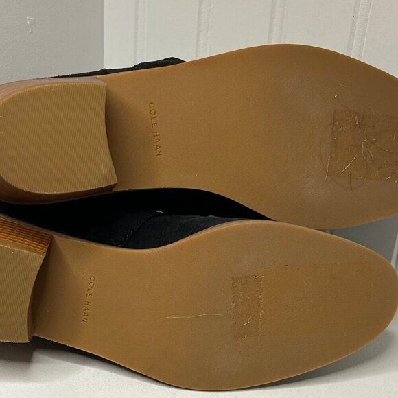 Cole Haan Women's Jensynn Bootie Ankle Boot Size 6.5 in Black Suede - Picture 4 of 6